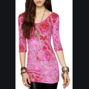 Free People Velvet Fair Maiden Bodycon Pink Dress